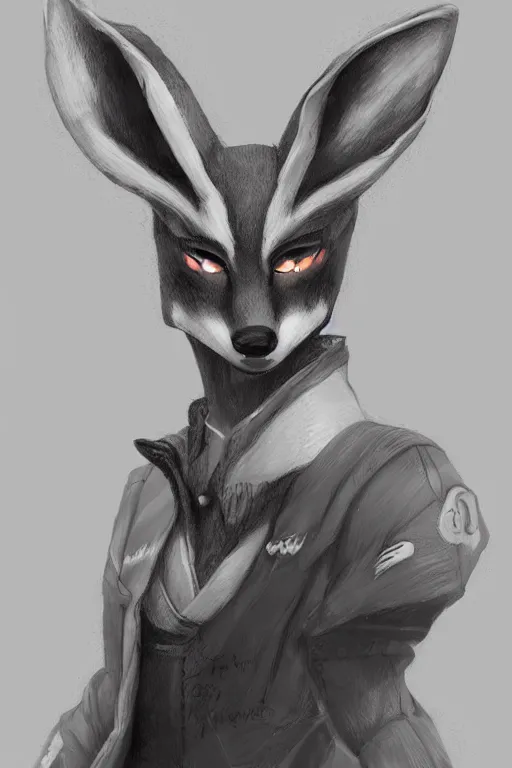 Image similar to a fox deer fursona, trending on artstation, by kawacy, furry art, digital art, cyberpunk, high quality, backlighting