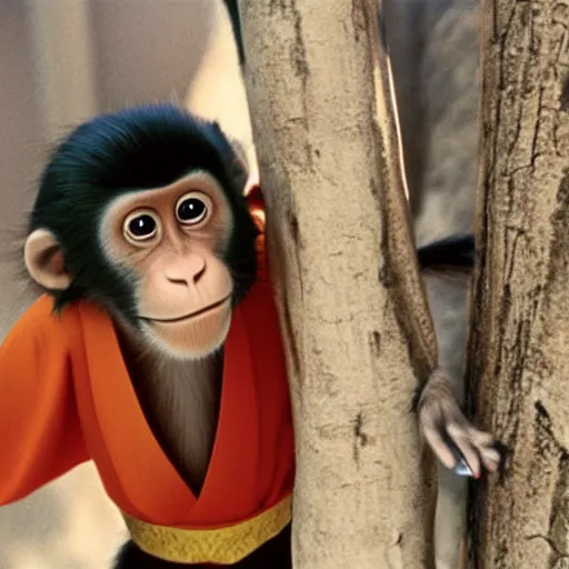 Image similar to Masaaki Sakai as Monkey in Disney Princess Film, Movie Still