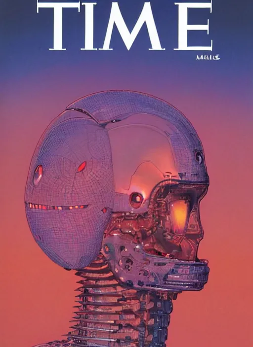 Prompt: TIME magazine cover, the coming AI singularity, by Moebius, 4k