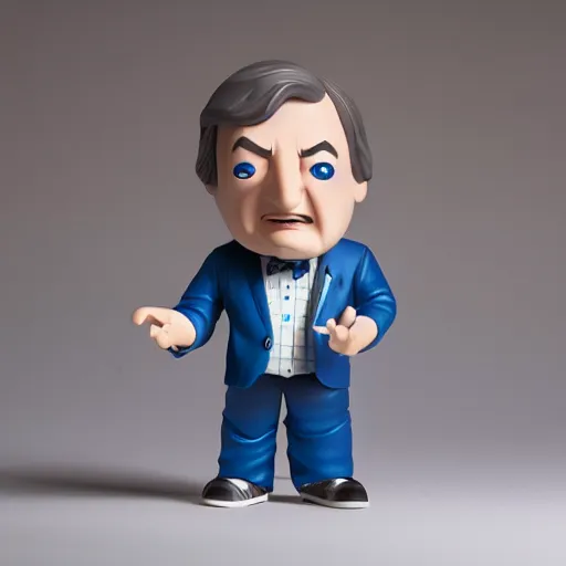 Image similar to studio photograph of a Stephen Fry funko pop, 8k, detailed, product photography, studio lighting