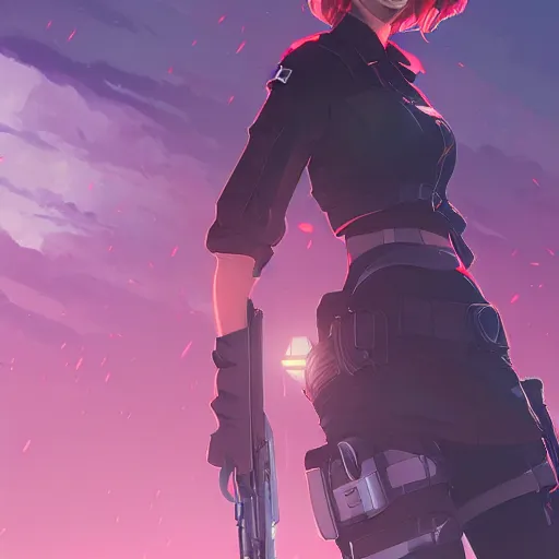 Image similar to lady alcina drimitrescu from resident evil 8, castle ruins lanscape, night time, ambient lighting, 4k, anime key visual, lois van baarle, ilya kuvshinov, rossdraws, artstation