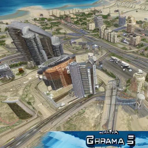 Image similar to gta : dubai, by chaka khan
