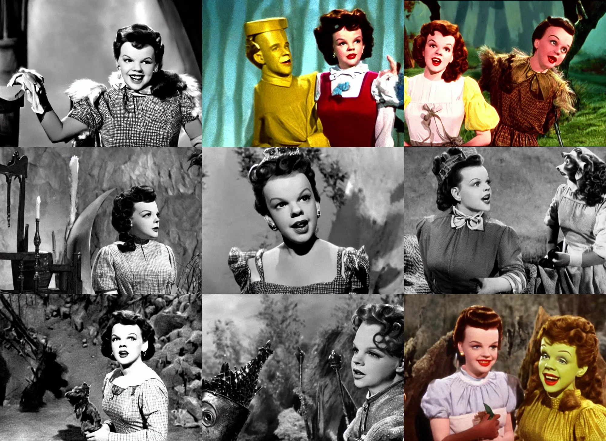 Prompt: judy garland as dorothy from wizard of oz in that game of thrones scene