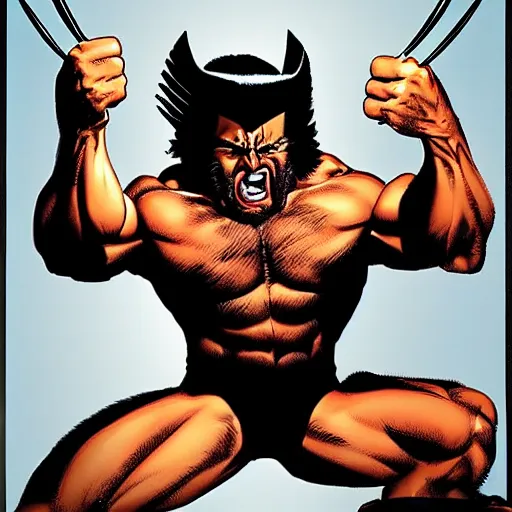 Image similar to wolverine action pose, portrayal by danny devito