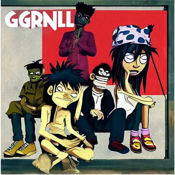Image similar to gorillaz new album cover art