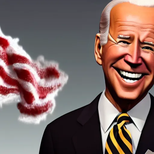 Image similar to joe biden on meth as seen in award winning animated pixar movie 4k octane render