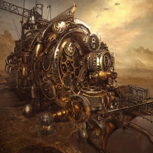 Image similar to steampunk metal machine, details face, detailed body, realistic body proportions, unreal engine, by popular digital artist, digital, artstation, detailed body, heavenly atmosphere, digital art, overdetailed art, trending on artstation, cgstudio, the most beautiful image ever created, dramatic, award winning artwork, beautiful scenery