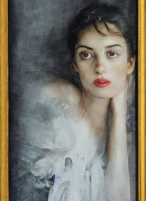 Image similar to close - up portrait of beautyful girl, fine art photo portrait by sarah moon,