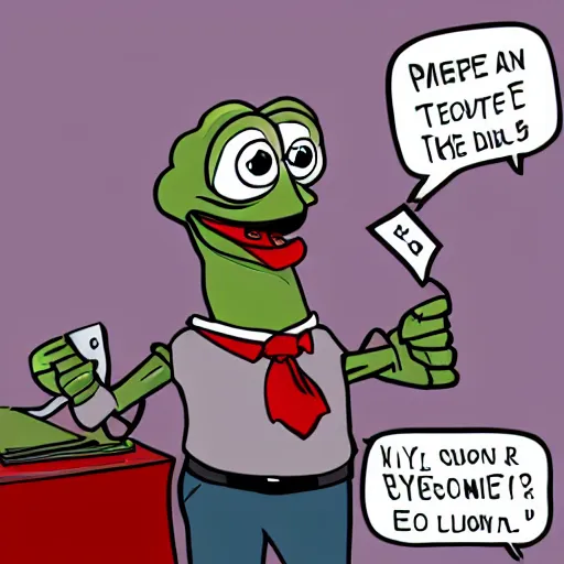 Image similar to pepe economist