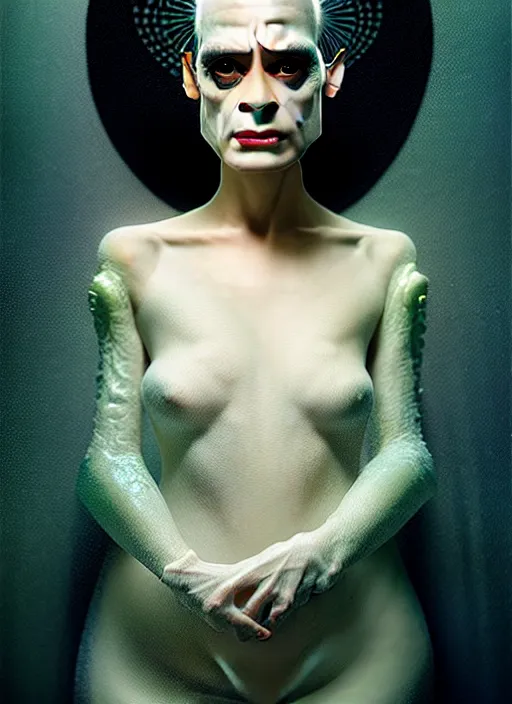 Prompt: smooth healthy skin, glowing complexion, high key lighting, portrait of a beautiful gentle futuristic bride of frankenstein, kintsugi, modern fine art, fractal, intricate, elegant, highly detailed, digital photography, subsurface scattering, by jheronimus bosch and greg rutkowski