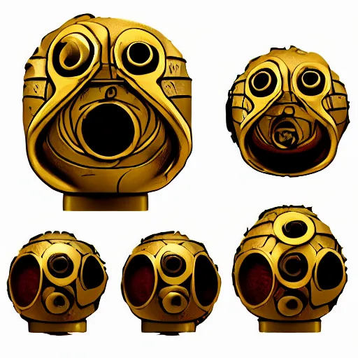 Image similar to golden dungeons and dragons beholder