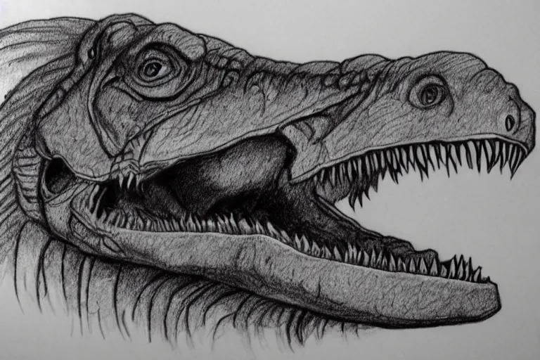 Image similar to ( tyrannosaurus, t - rex, dinosaur ) drawing