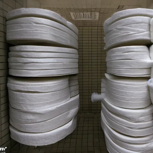 Image similar to the great toilet paper shortage of 2 0 2 0, dystopian, highly detailed 8 k, intricate, horror style