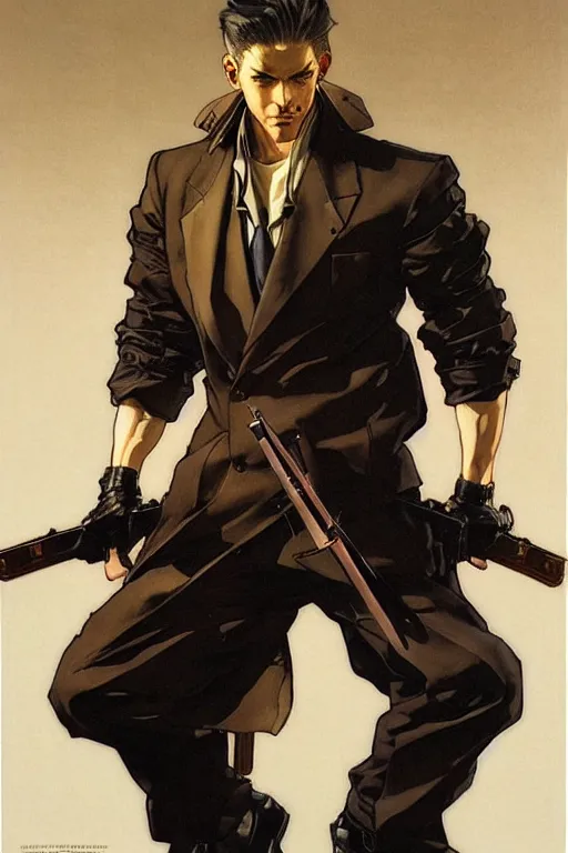 Image similar to attractive man, painting by j. c. leyendecker, yoji shinkawa, katayama bokuyo