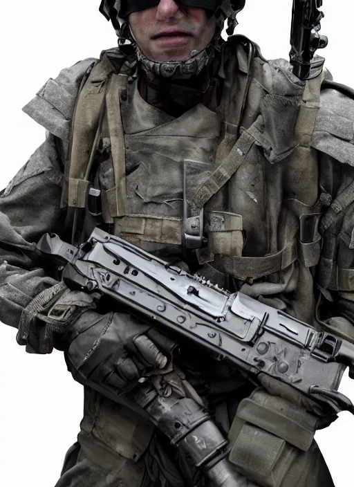 Image similar to war soldier, high developed equipment, futuristic, vicious, ultra realistic, 8K resolution, film grain,