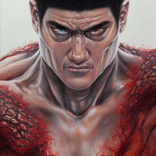 Image similar to Hyper-realistic painting of Guts From Berserk painted by Mike Dargas