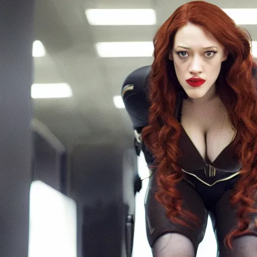 Image similar to a still of kat dennings as black widow in iron man 2 ( 2 0 1 0 )