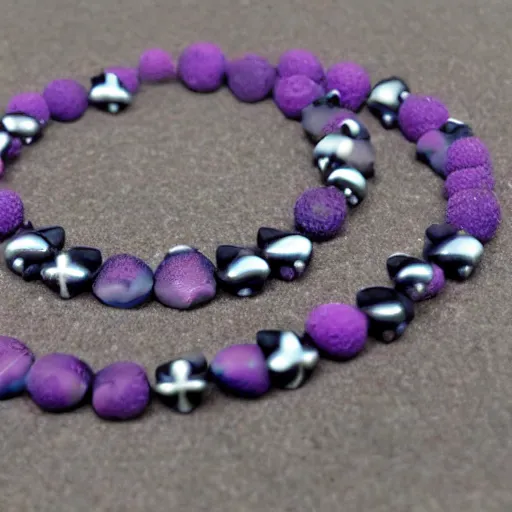 Image similar to carved seashell beads jewelry design purple splotches