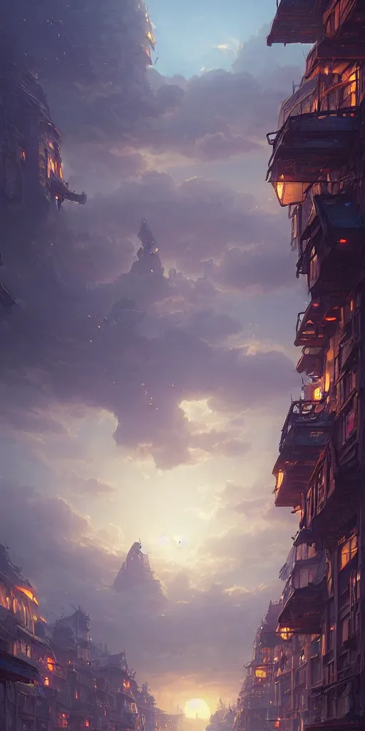 Image similar to a city built on a giant elephant, unreal engine, fantasy art by greg rutkowski, loish, rhads, ferdinand knab, makoto shinkai and lois van baarle, ilya kuvshinov, rossdraws, tom bagshaw, global illumination, soft light, detailed and intricate environment