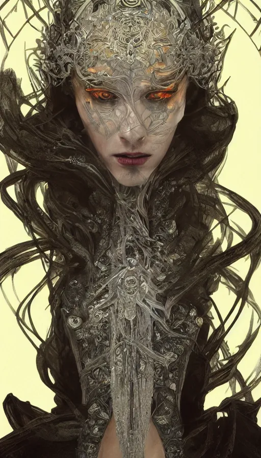 Image similar to death, fame of thrones, lord of daggers, neon, fibonacci, sweat drops, intricate fashion clothing, insane, intricate, highly detailed, surrealistic, digital painting, artstation, concept art, smooth, sharp focus, illustration, Unreal Engine 5, 8K, art by artgerm and greg rutkowski and alphonse mucha