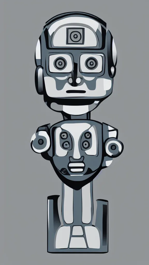 Image similar to robot, logo design, architect, portrait,