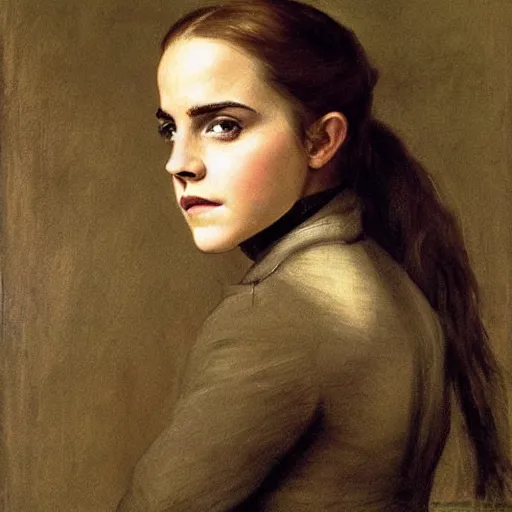 Prompt: Emma Watson by Gustave Courbet