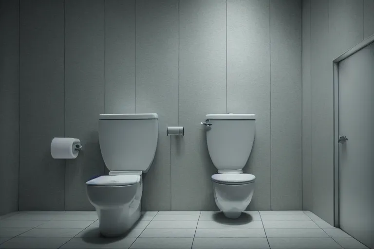 Prompt: hyperrealism aesthetic ridley scott photography of detailed ultra huge toilet in surreal scene from detailed art house movie in style of denis villeneuve and wes anderson