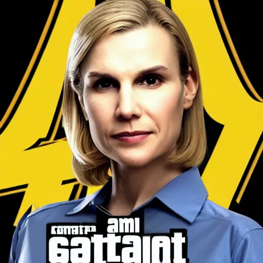 Image similar to Kim Wexler from Better Call Saul as a GTA character portrait, Grand Theft Auto, GTA cover art