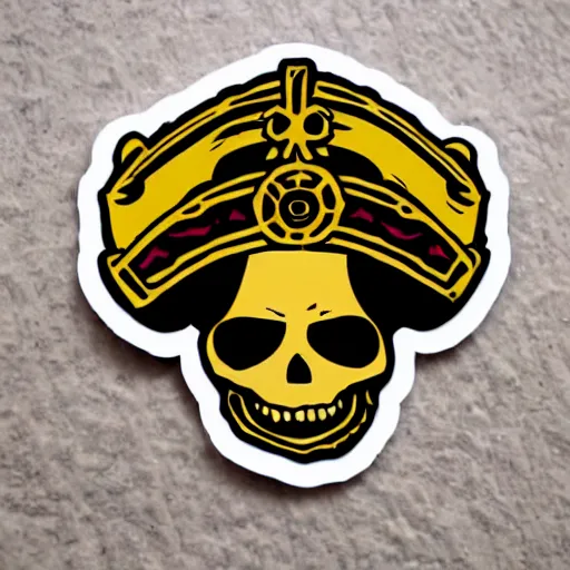 Image similar to die cut sticker, futuristic king of the pirates