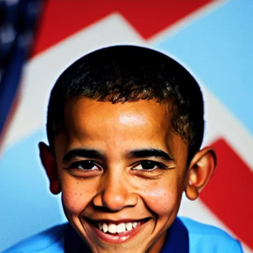 Prompt: obama as a child