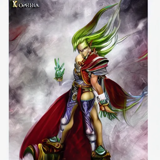 Image similar to kefka palazzo using a smartphone by yoshitaka amano, concept art