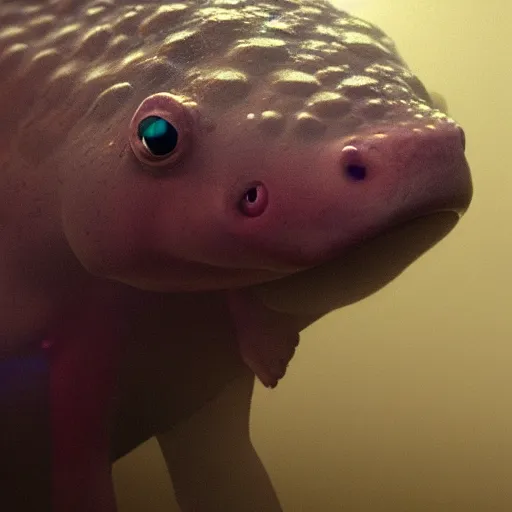 Image similar to a closeup shot of an axolotl, dramatic lighting, cinematic, extremly high detail, photorealistic, cinematic lighting, artstation