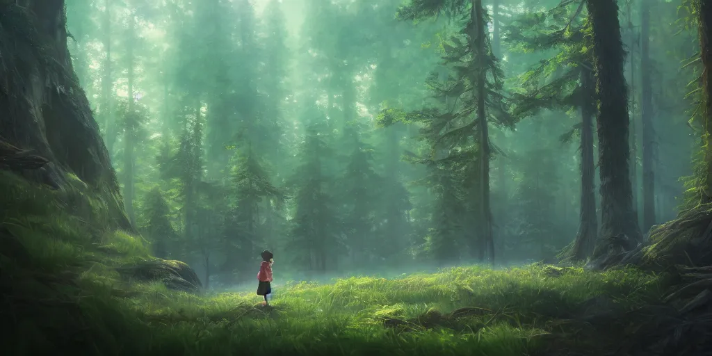 Image similar to a forest, highly detailed oil painting, Studio Ghibli, Jessica Rossier, digital art, octane render, trending on artstation, masterpiece