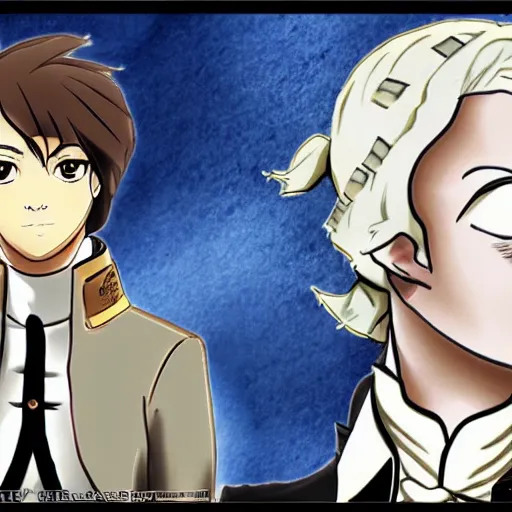 Prompt: Alexander Hamilton, anime style