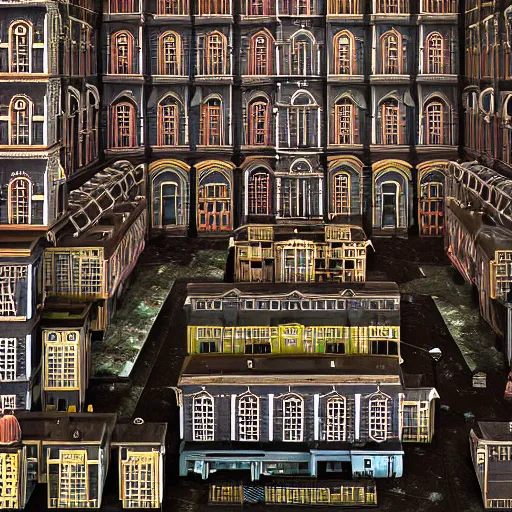 Prompt: a metaverse virtual world, designed by wes anderson and hr giger