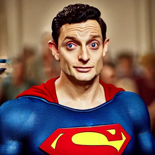 Prompt: “Superman but played by Tim Robinson”