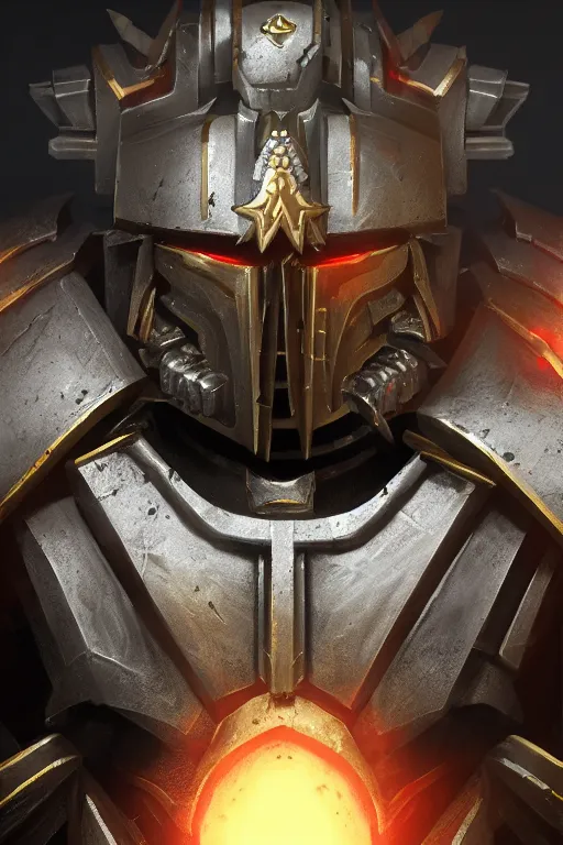 Image similar to armor portrait heros warhammer 4 0 k horus heresy fanart - the primarchs emperor by johannes helgeson animated with vfx concept artist & illustrator global illumination ray tracing hdr fanart arstation zbrush central hardmesh 8 k octane renderer comics stylized