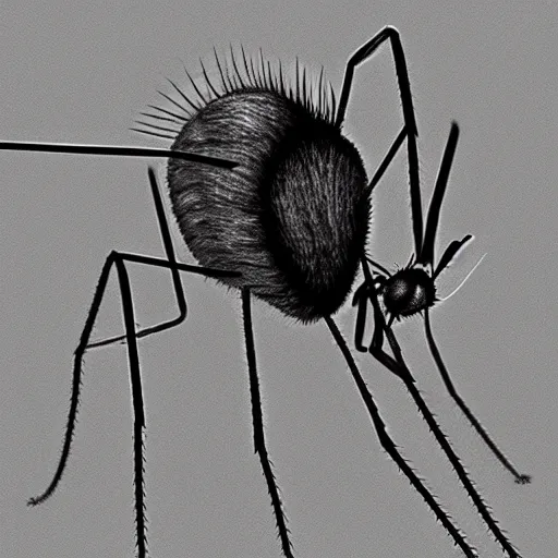 Image similar to mosquito in electron micrograph