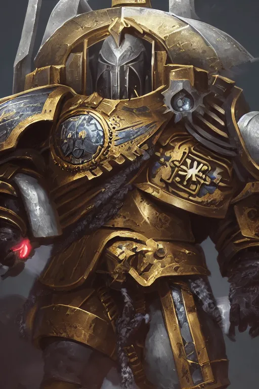 Image similar to armor portrait heros warhammer 4 0 k horus heresy fanart - the primarchs emperor by johannes helgeson animated with vfx concept artist & illustrator global illumination ray tracing hdr fanart arstation zbrush central hardmesh 8 k octane renderer comics stylized