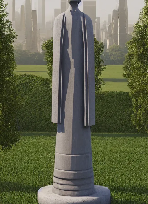 Prompt: highly detailed realistic architecture 3 d render of a stele in the style of vladimir shukhov standing in a city park, archdaily, made in unreal engine 4 octane render