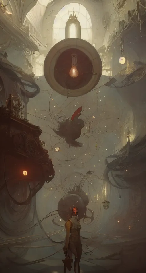 Image similar to of augean stables, imperil, digital painting by greg rutkowski, peter mohrbacher, hilma af klint, moebius, victo ngai, sharp focus, global illumination, highly detailed, masterpiece, award winning, post processing