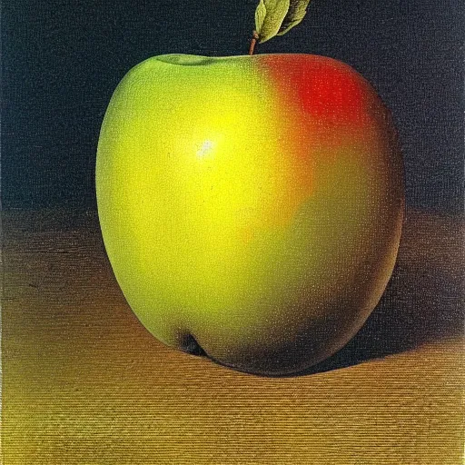 Prompt: high definition portrait of an apple by Salvador Dali