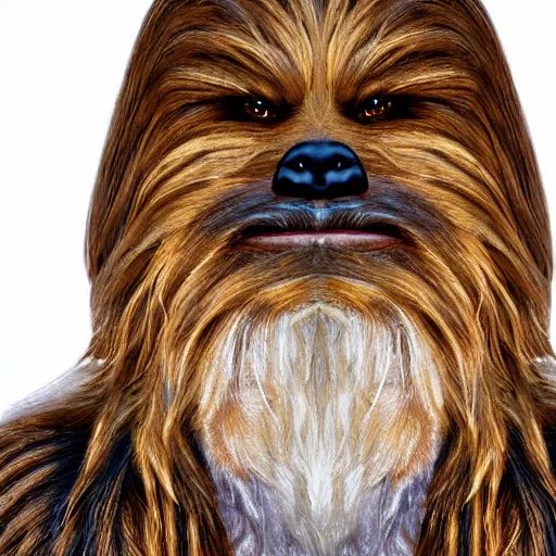 Prompt: portrait of Chewbacca with white fur