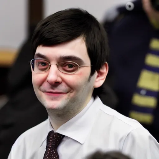 Image similar to cute looking martin shkreli wearing nekomimi at his trial