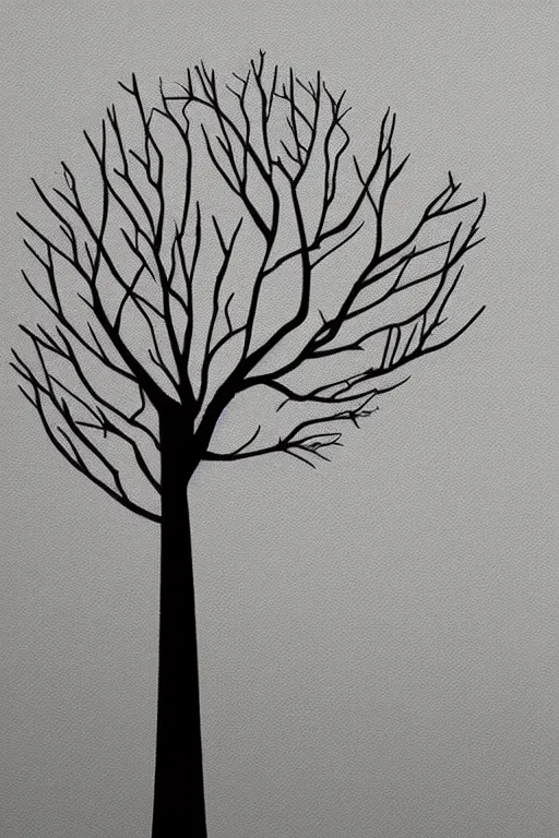 Prompt: minimalist boho style art of a tree