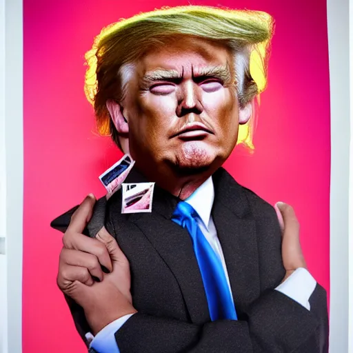 Prompt: david lachapelle portrait of donald trump in full drag