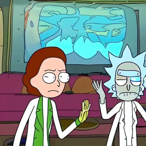 Image similar to lost episode of rick & morty.