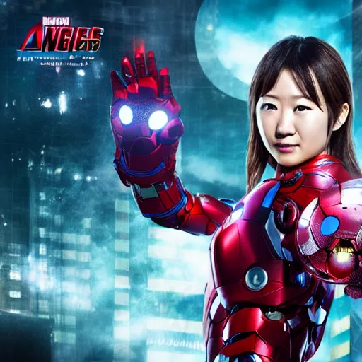 Prompt: Mayu Iwatani joins the Avengers , promo photo, hyper detailed, octane render, 4k, dramatic, cinematic lighting