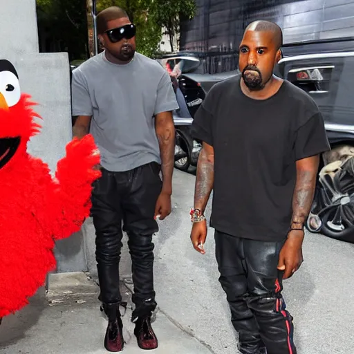 Image similar to kanye west as elmo