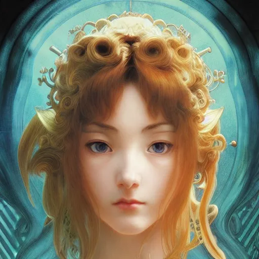 Prompt: intricately detailed vfx portrait of nami by eiichiro oda!, makoto shinkai, alphonse mucha, art by artgerm and greg rutkowski!, blue eyes!!, large aquiline nose!!, best of behance, concept art, sharp focus, adolphe bouguereau, annie leibovitz, stanley kubrick,